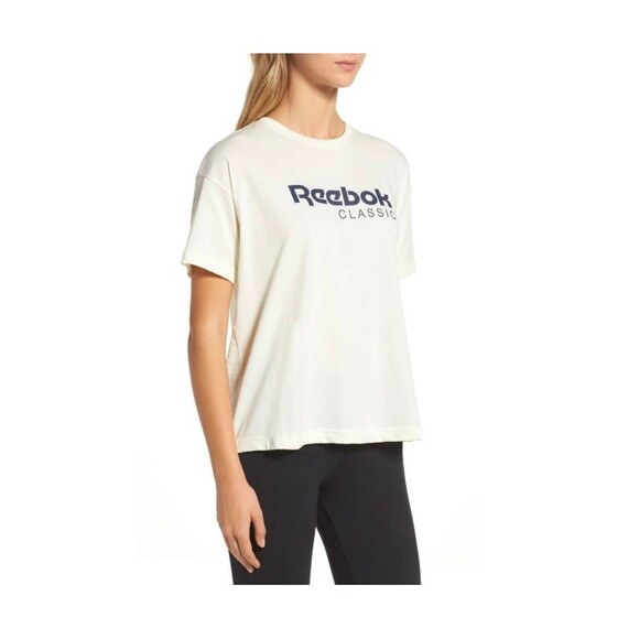 NWT Reebok Classic Elevated Tee Off White Size Small S - Picture 5 of 9